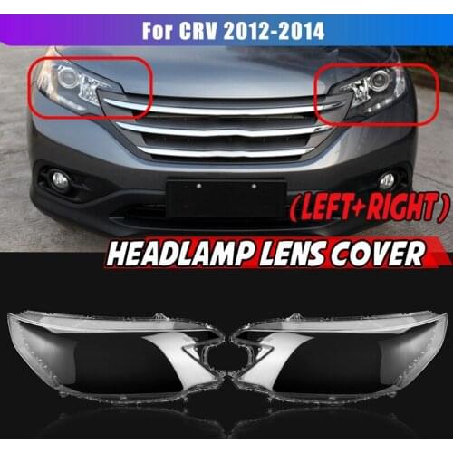 Pair Left+Right for Honda CRV CR-V 2012 2013 2014 Car Headlight Lens Cover Headlight Lampshade Front Auto Light Shell