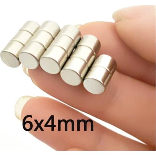 20/50/100pcs 6x4mm Permanent Small Round Magnet 6mmx4mm Neodymium Magnet Dia 6x4mm Mini Strong Magnetic Magnets 6*4mm