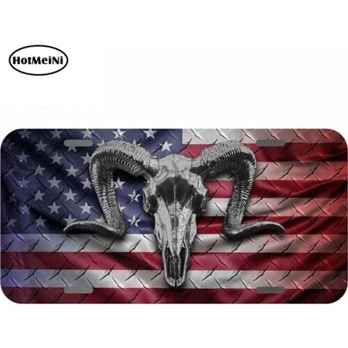 HotMeiNi 13cm x 6.7cm For Ram Animal Skull Laptop Decal Sunscreen Car Stickers Graffiti Vinyl Material Suitable for GTR EVO SX