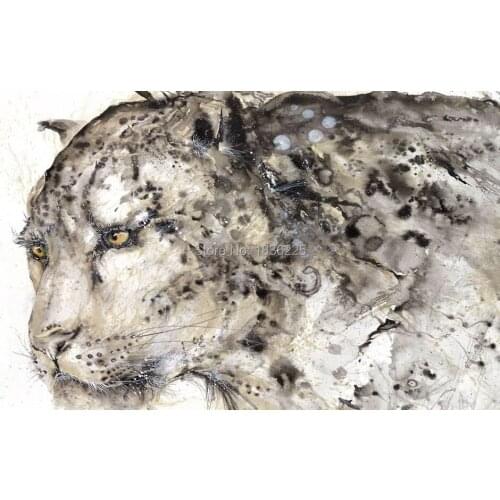 Skills Artist Hand-painted High Quality Abstract Tiger Oil Painting On Canvas Abstract Knife Tiger Oil Painting For Living Room