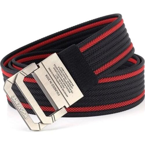 Nylon men canvas belt army tactical belts sale man outdoor sport double buckle woven Nylon canvas cowboy pants belt