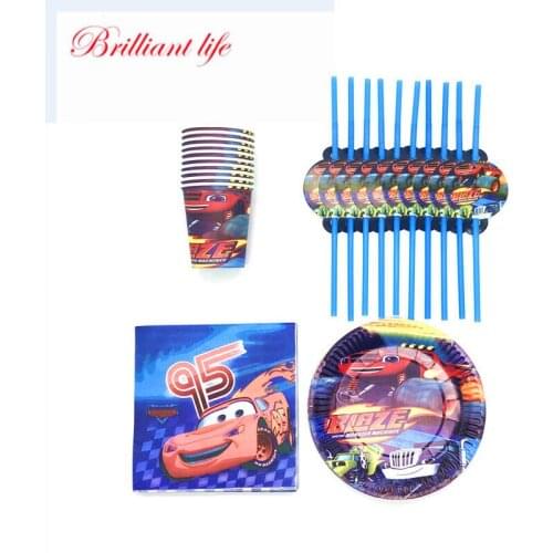 New Sale 50/80 pcs Blaze And The Monster Machines Theme Birthday Party Cup Plate Napkin Straw Event Party Paper Tableware Supply