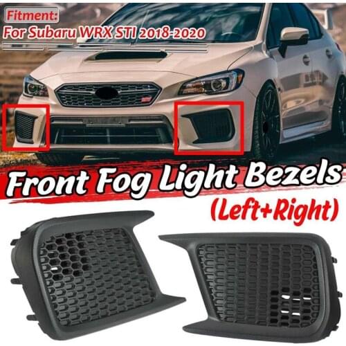 NEW-1 Pair Car Front Fog Light Grille Grill Bezels Cover Trim for Subaru WRX STI 2018-2020 57731VA400 57731VA410