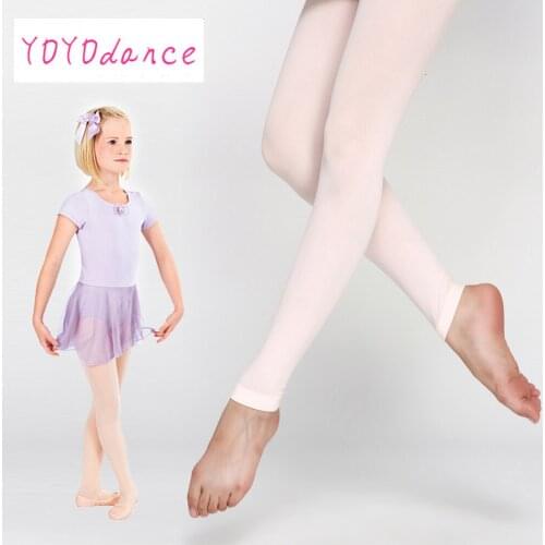 Wholesale 2020 Flexible Nylon Spandex Girls Ballet Dance Tights SC,MC,LC Black Tan Pink Girl Kids Soft Pantyhose