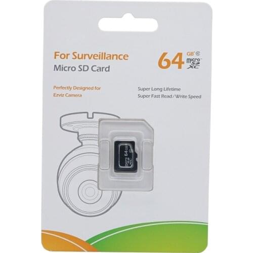 Original EZVIZ 64GB class 10 Micro SD Card , TF card For Surveillance, Perfectly Designed for HIK EZ camera