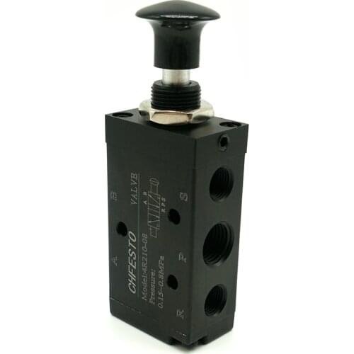 4R210-08 G1/4'' Hand Lever Operated Control Pneumatic Valve 2/5 Way Hand Push Pull Valve