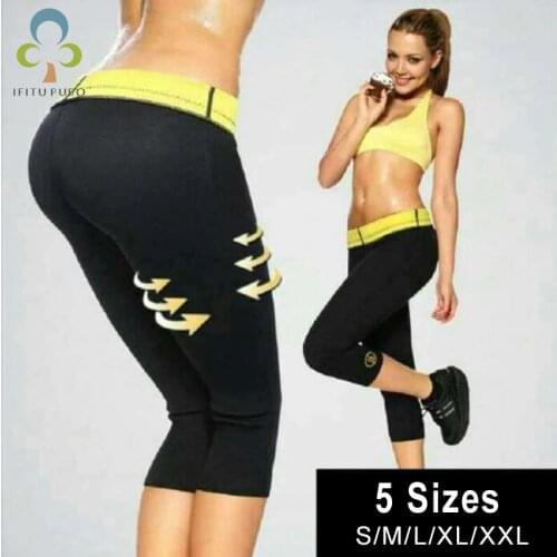 Slimming Pants Hot Neoprene Pants Absorb Sweat Seemless Body Sculpting Yoga Fitness Pants S-XXL GYH