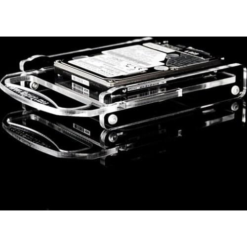 DIY transparent personality chassis 3.5 to 2.5 inch bracket hard disk box solid state disk box