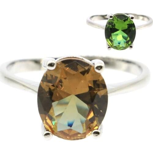 12x10mm Zultanite Gemstone Silver Rings For Women Created Color Change Spinel Fine Jewelry Wholesale Drop Shipping