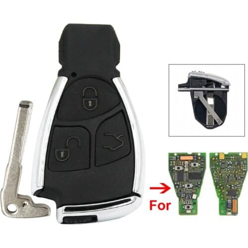 Folding Flip 3 Button Remote Key Shell Case Smart Car Key Housing Fob for Mercedes Benz ML350 Can for Full Smart Circuit Board