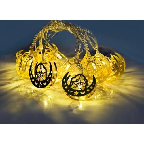 Ramadan Decoration Moon Star Led String Lights EID Mubarak Decor For Home Islam Muslim Event Party Supplies Eid al-Fitr Lights