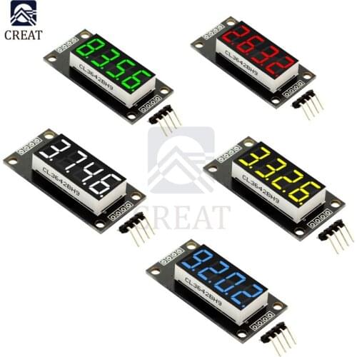 TM1637 0.36" 0.36 Inch 7 Segments Digital Display Tube 4-Digit LED Module Board For Arduino Red Green Blue Yellow White
