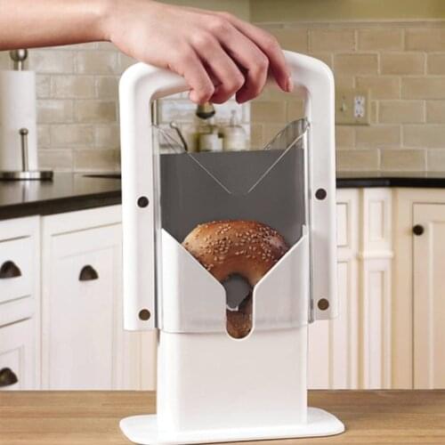 Universal Bagel Guillotine Slicer Manual Bagel Bread Slicer Toast Cutter Slicing Guide Kitchen Baking Tool Gadget