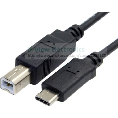 USB-C USB 3.1 Type-C Male Connector to USB 2.0 Type B Male Data Cable For Cell Phone & Macbook & Laptop 1M/Free Shipping/10PCS