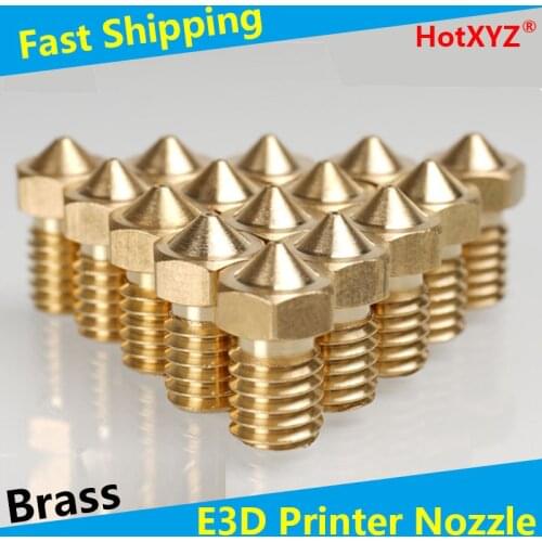 HotXYZ E3D Extra Nozzles 3D Print Parts Extruder Brass Nozzles for V5 V6 3D Printer Accessories M6 Threaded Extruder Print Head