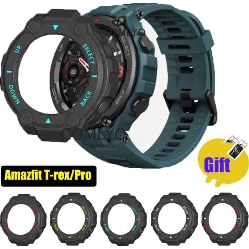 Protector Cover Case For Xiaomi Amazfit T-Rex Pro Smartwatch Protective Shell Frame Bumper Amazfit Trex t rex screen protector