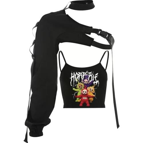 Goth shirt vintage Tops women sexy tops harajuku aesthetic aesthetic t shirt for women kawaii Tops y2k top y2k shirt