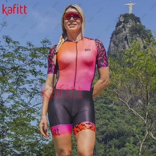 Kafitt womens shorts summer suit sports suit short-sleeved cycling jumpsuit cycling shirt Brazil free shipping ropa mujer