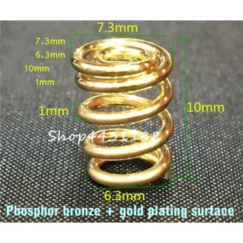 10pcs/lot Wire Dia.1.0mm Phosphor Bronze Small Spring Circuit Board Positive Spring 10*6.3*7.3*1mm
