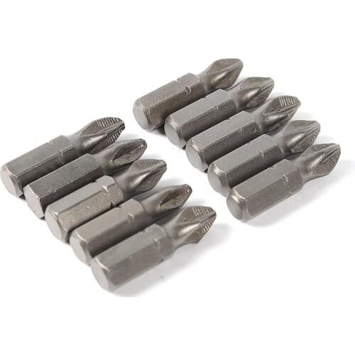 10pcs Ph2 25mm Impact Phillips Power Insert Bits Anti Slip Magnetic Electric Screwdriver Bits Head Driver Bit For Impact Drivers