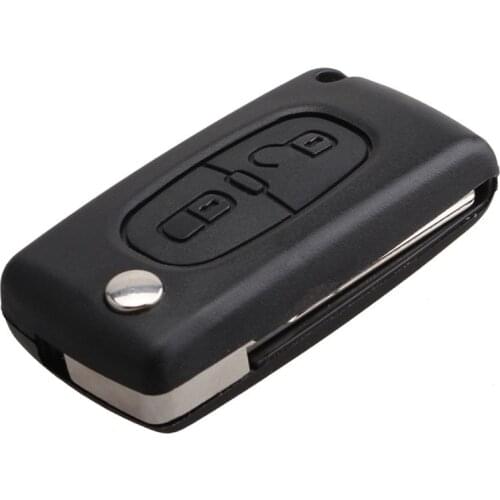 2 Buttons Remote Folding Car Key For Peugeot 307 3008 308 408 433MHz PCF7961 ID46 CE0536 Flip Key Fob