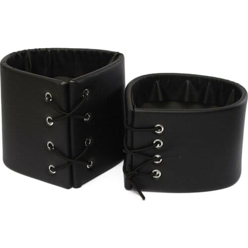 2pcs Martial Arts Wooden Dummy Professional Non Slip Elastic Band Wing Chun PU Leather Cover Exercise Equipment Protective Pad