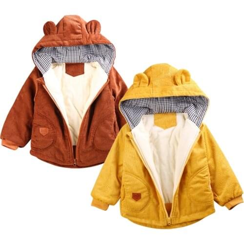 2021 Baby Girls Boys Winter Jacket Coat Outerwear Autumn Fleece Warm Hooded Coat Children Outerwear Boys Kids Jackets Coat