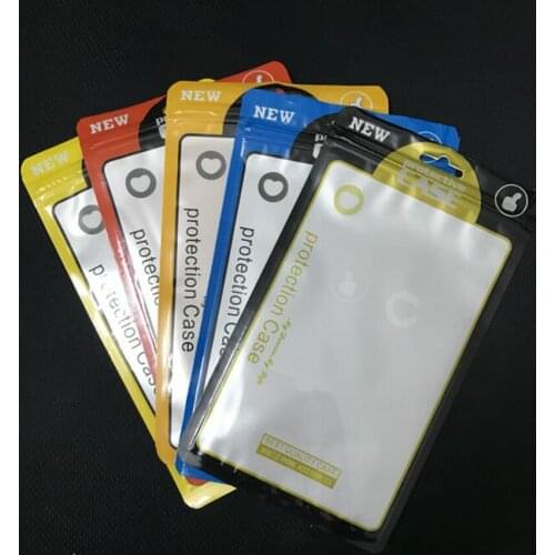 30Pcs/ Lot 12*21cm Plastic Zip Lock Cell Phone Case Event Bags With Hang Hole For Mobile Phone Shell Packaging Zipper Bag
