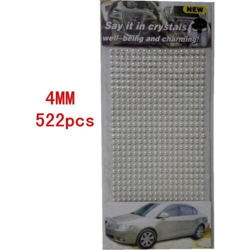 4MM 522pcs/sheet Self Adhesive Pearls Sticker Gems on Crystals Diary Mobile Phone Wedding Cards Paper Crafts ScrapbookSticker