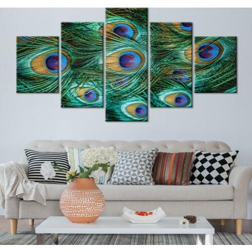 5 pcs diamond painting Blue Peacock Feather Diamond mosaic full square drills Cross Stitch Diamond Embroidery 3d A2044