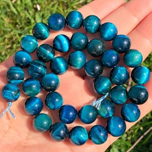 5A Natural Stone Multicolor Blue Tiger Eye Agates High Quality Diy Charm Bracelet Earrings Loose Round Beads for Jewelry Making