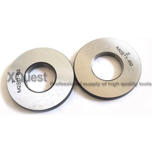 6G Metric thread ring gauge gauges set M28 M28X3 M28X2 M28X1.5 M28X1 GO NOGO T Z Fine screw thread Ring gage gages M28x2.5 M28*1
