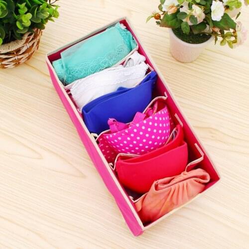 8grids Folding Closet Organizer Bra Storage Boxes Underwear Clothes Separated Organizer Drawer Divider Home Ties Socks Dormitory