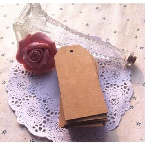 Free Shipping 500pcs/lot Size 4.5x9.5cm Paper Blank Hang Tag/ Gift Tag/ Price Tag For Candy Box Factory Wholesale