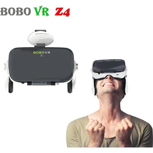 BOBOVR Z4 Leather 3D Virtual Reality VR Glasses Cardboard Helmet Headset Stereo BOBO VR for 4-6' Mobile Phone Smartphone