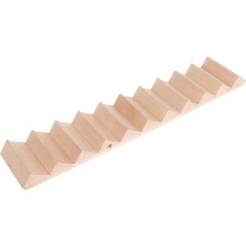 1/12 Wooden Staircase Stair Stringer Step Model DIY Miniature Doll House Decor Kids Educational Toys