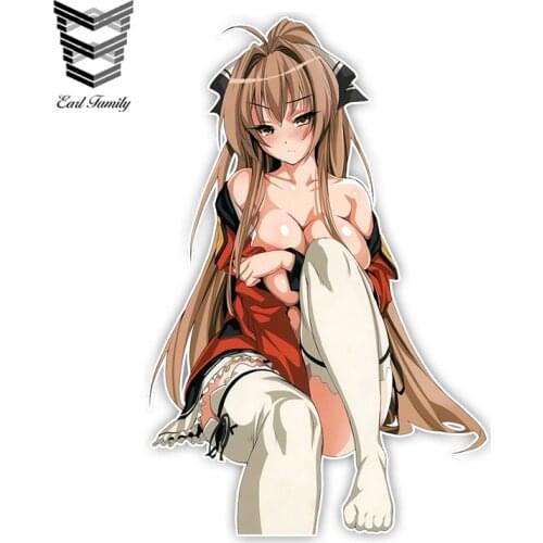 EARLFAMILY 3D Sexy Girl Car Sticker Cartoon Car Styling Vinyl Car Decal Anime Graphic Window Wiper Tailgate Car Accessories
