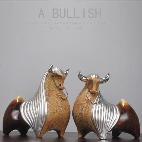 European Painted Resin Bull Decoration Home Decoration Craft Decoration Creative Home Gift