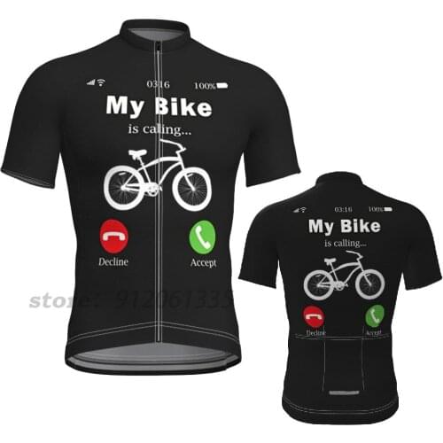 Black Mens Short Sleeve Cycling Jersey Creativity Bicycle Clothes Black Summer Cycling Top Bike Top MTB Road Wear