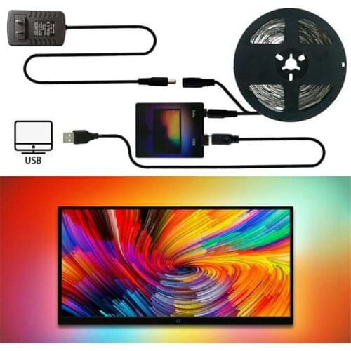 USB LED Strip 5050 1M 2M 3M 4M 5M Flexible WS2812 Light Lamp Desk Decor Screen TV Background Lighting Luces Led Home Decor