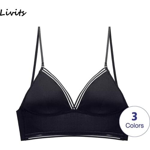 LORIOT Bra For Women Padded Removable Backless Adjustable Breathable Wireless Bralette Brassiere Lingerie Sexy Casual SA1237