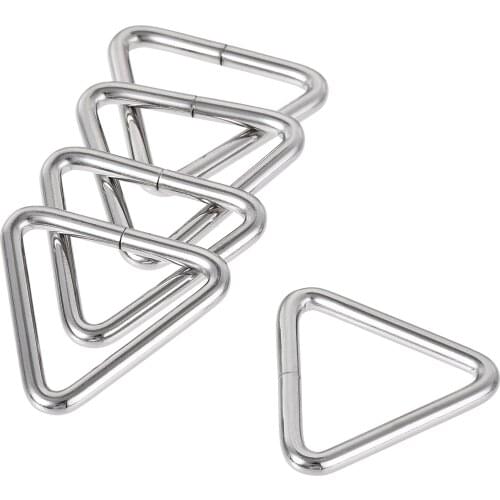 Uxcell Metal Triangle Ring Buckle 0.98"(25mm) Inner Width for Strap Craft DIY 10 Pcs
