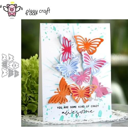 Piggy Craft metal cutting dies cut die mold Butterfly decoration Scrapbook paper craft knife mould blade punch stencils dies