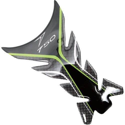 Motorcycle Carbon Fiber 3D Z 750 Logo Gas Fuel Tank Cover Protector Pad Sticker 3M Adhesive Decal For Kawasaki Z750 Z750R Z750S