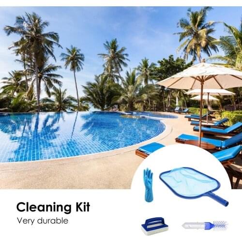 Pool Leaf Skimmer Cleaning Kit Leaf Catcher Skimmer Cleaning Brush Gloves For Pool Pond Spa Hot Tub Pool Cleaning Accessories