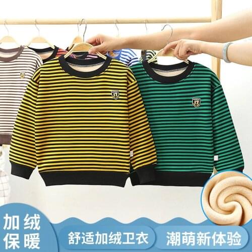 Zi Ning 2021 new Fashion Autumn Kids Pullovers Baby Girls Thick Sweaters Warm Boys Sweater Winter Toddler Son Plush Clothing