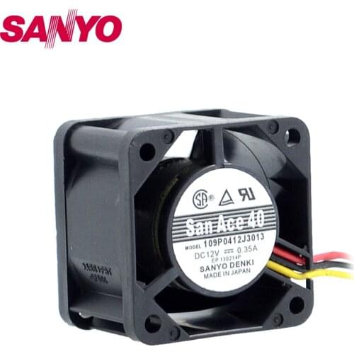 New 4CM 40mm 12V 0.35A 109P0412J3123 4028 dual ball bearing cooling fan 40*40*28mm