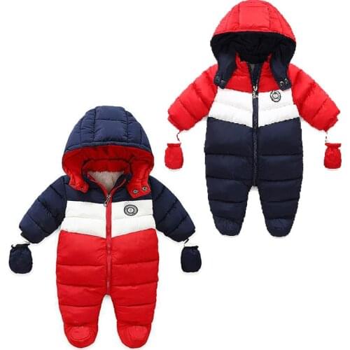 Baby Girls Clothes Newborn Winter Thick Rompers Infant Long Sleeve Costume Coat Plus Velvet Toddler Romper 6-18 Monthes