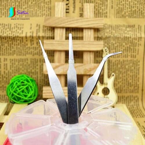 Wholesale 11/10.5CM Garden Tools Fleshiness plant Stainless Steel Straight/Round/Curved Tweezers DIY accessories 25pc/lot S0085H