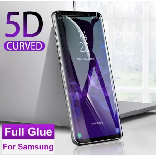 9H Full Glue Cover Tempered Glass Film for Samsung Galaxy Note 8 9 S8 S9 Plus Ultra Thin Curved Edge Protective Screen Protector
